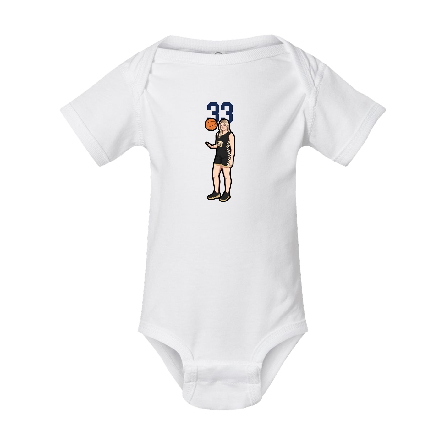 Baby Onesie — Number Top in White