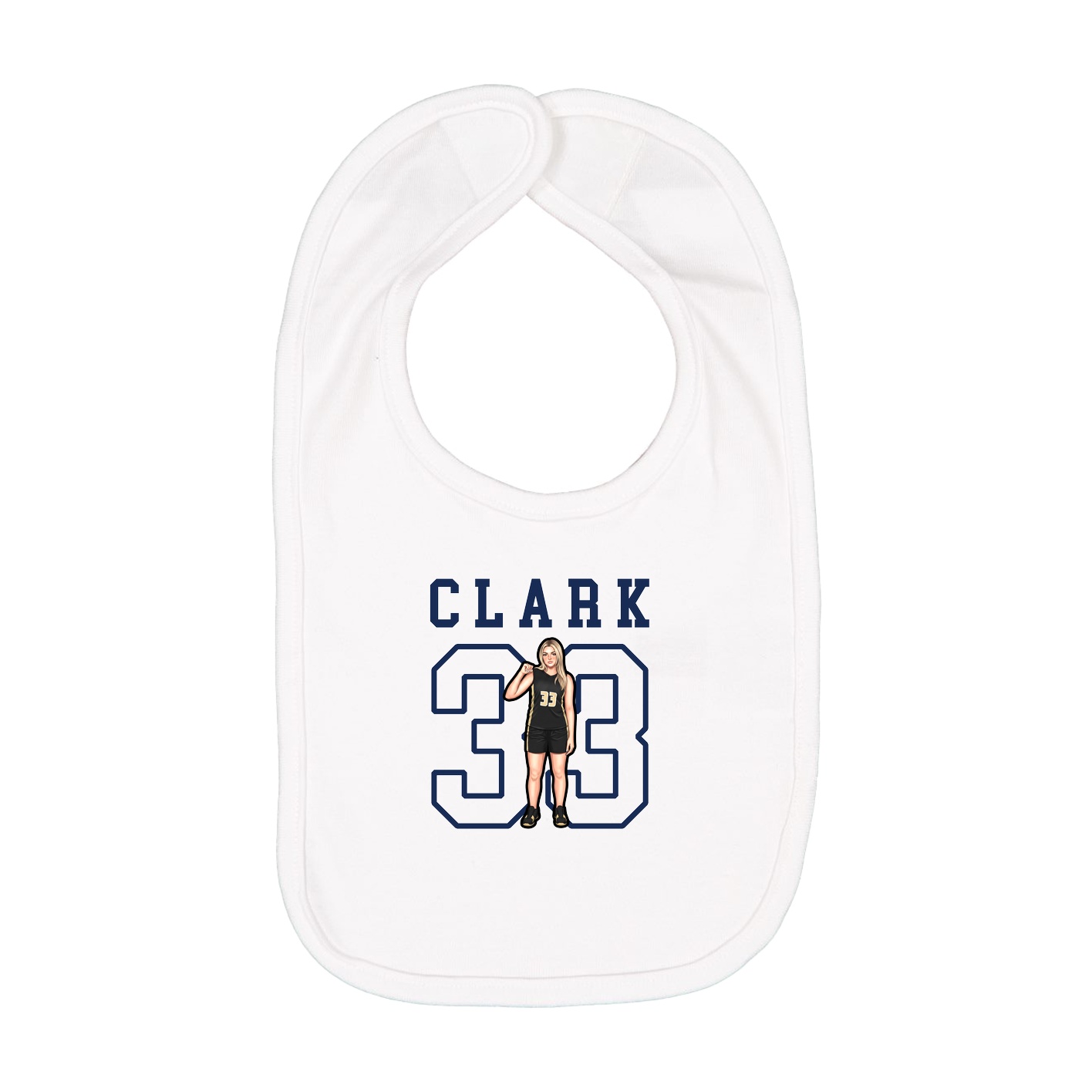 Infant Bib — Shirsey in White