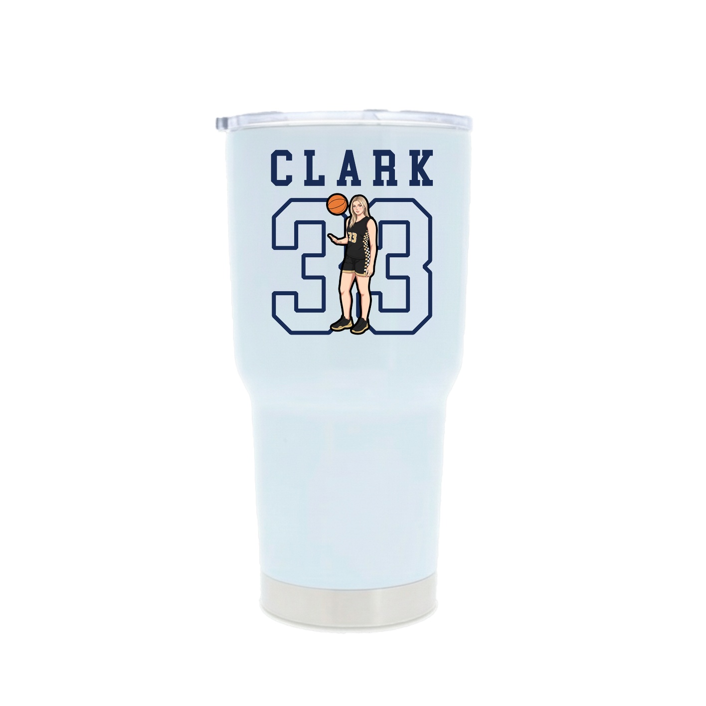 30oz Stainless Steel Tumbler — Shirsey in White