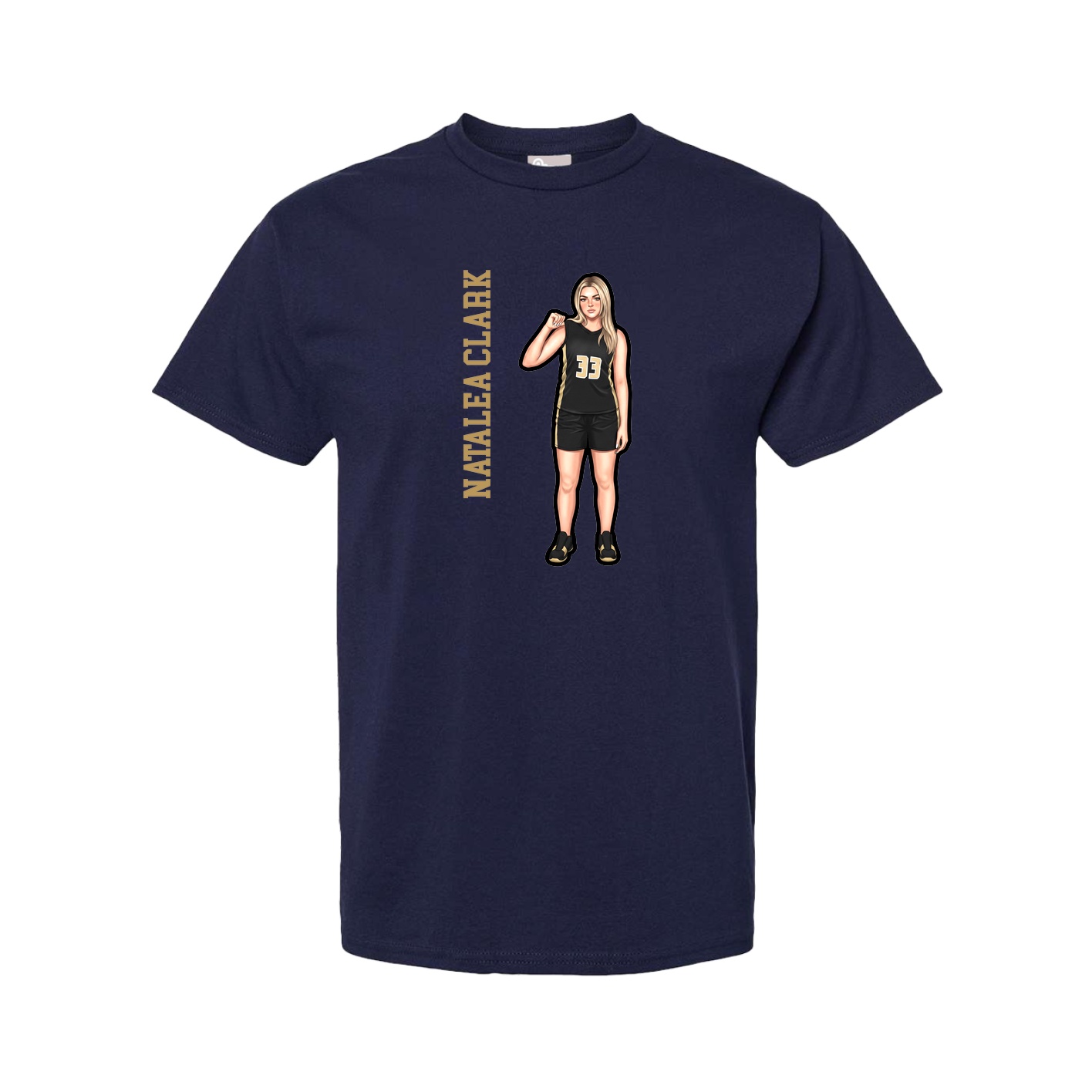 Tee — Name Vertical in Navy