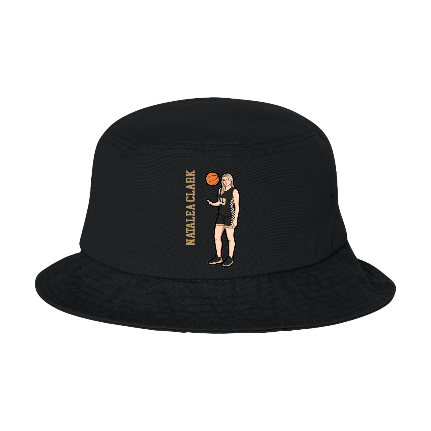 Bucket Cap — Name Vertical in Black
