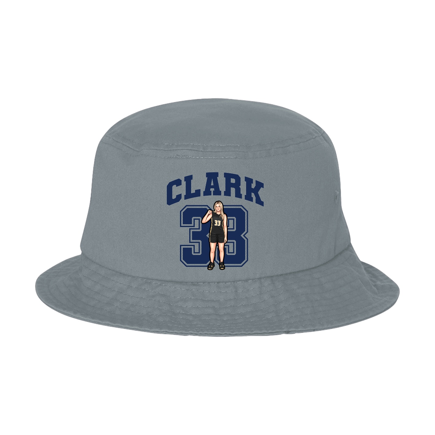 Bucket Cap — Number in Grey