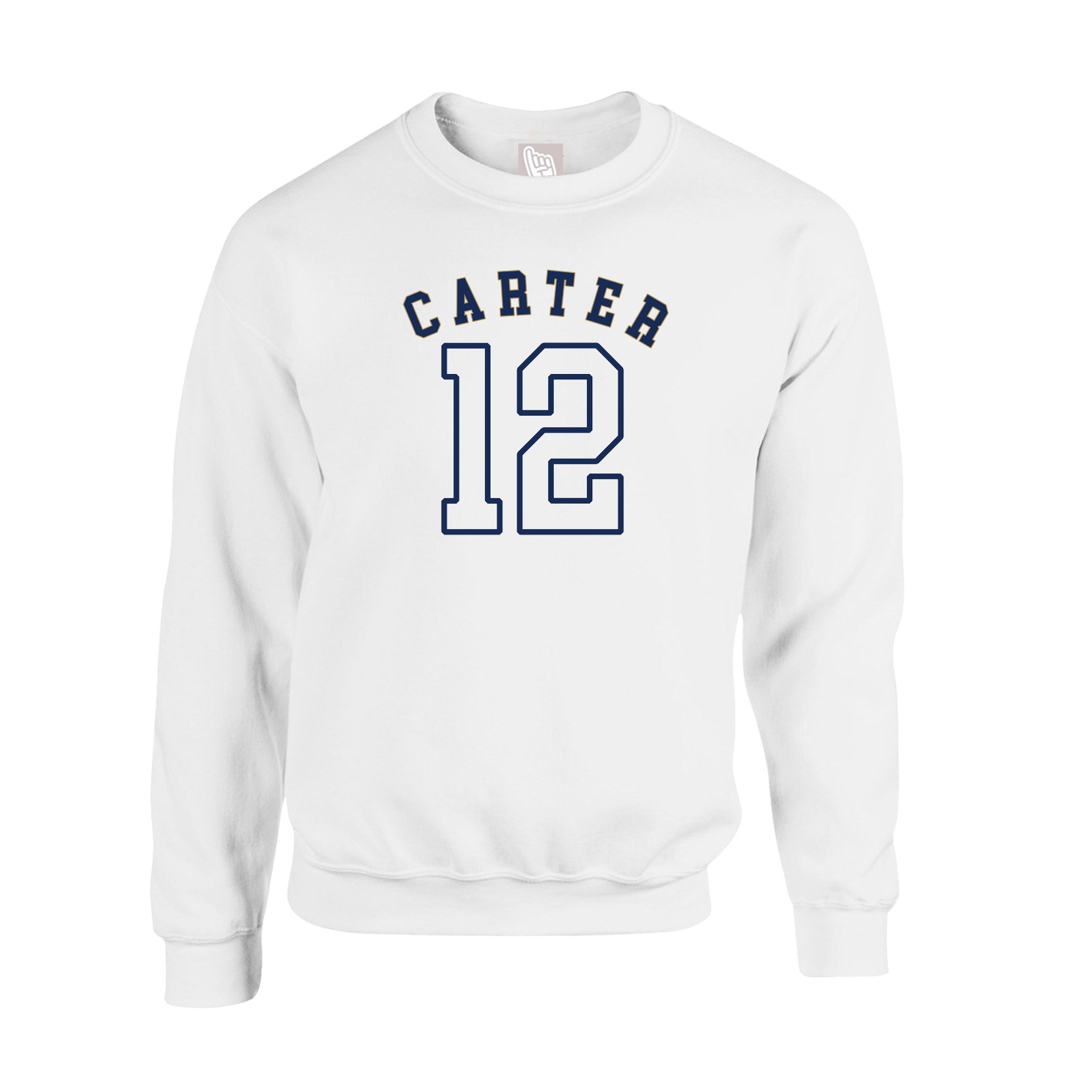 Fleece Crew — Shirsey Arch in White