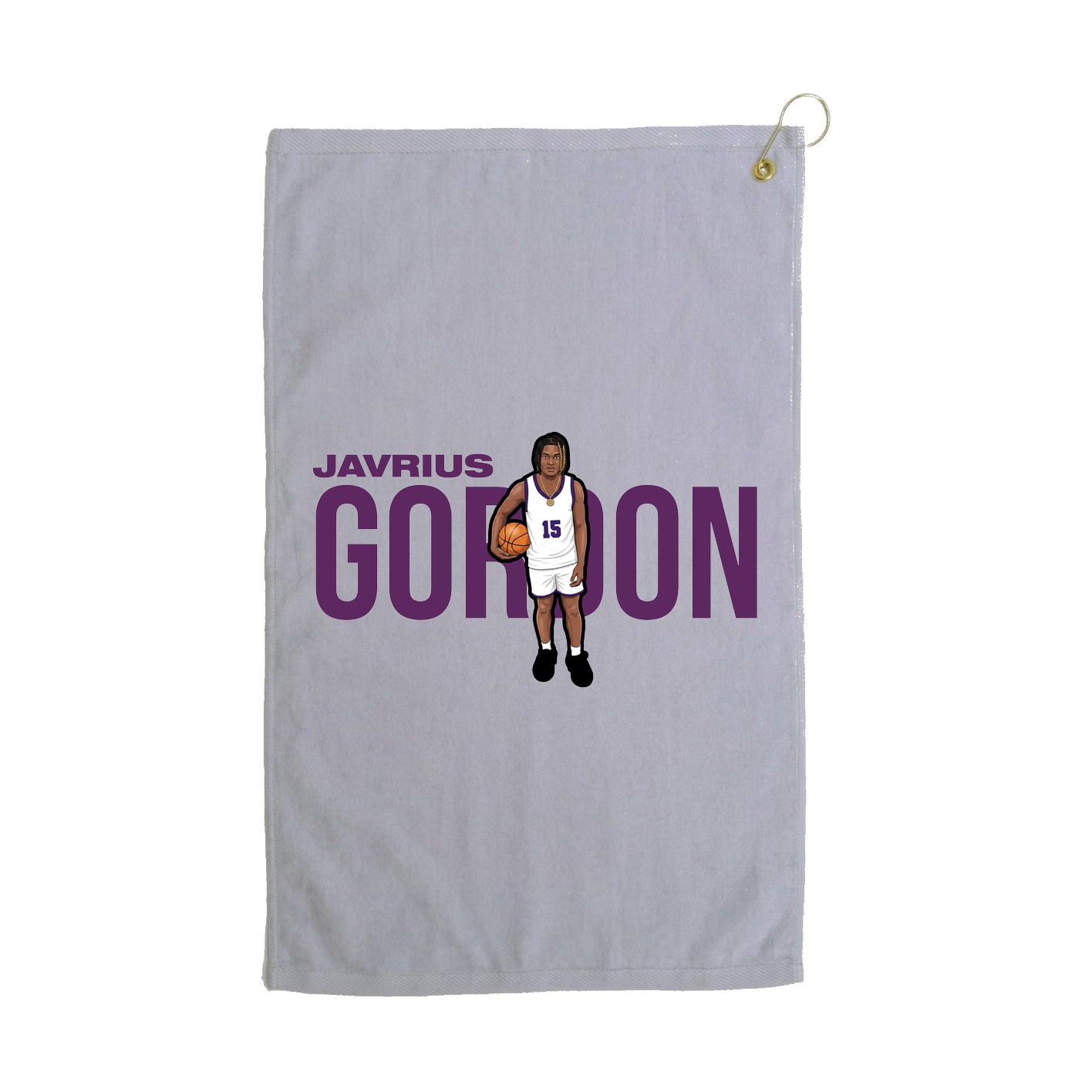Golf Towel — Player Name in Grey