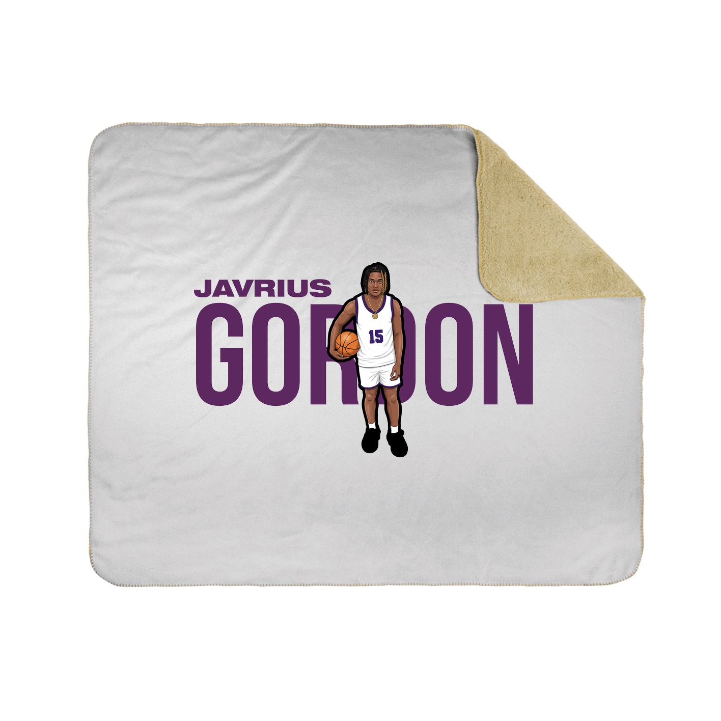Throw Blanket — Player Name in White