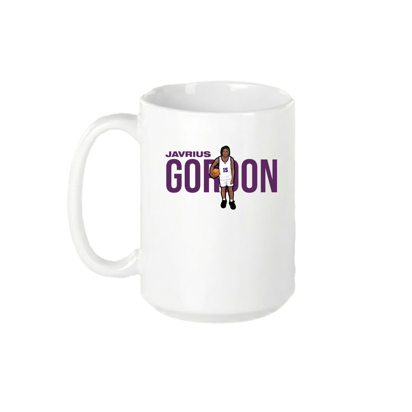 15oz Coffee Mug — Player Name in White