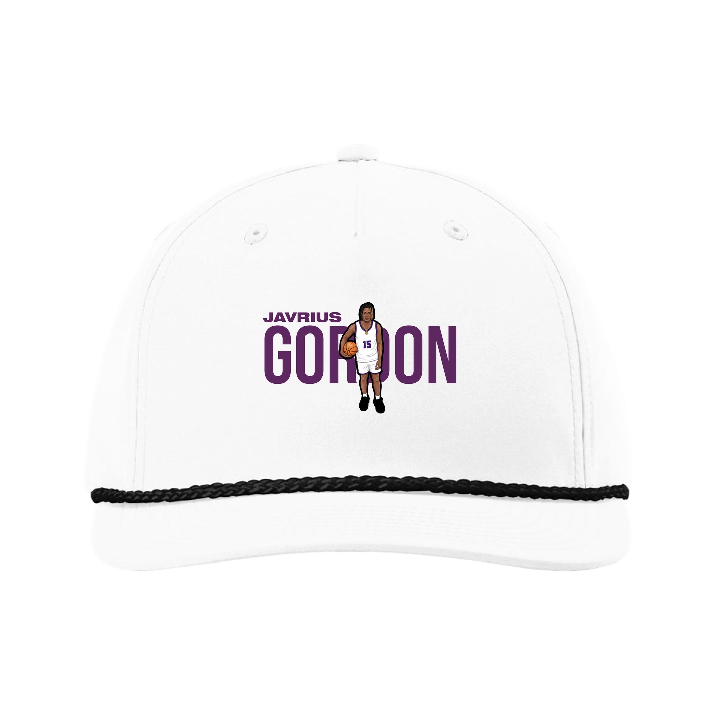 Five-Panel Classic Rope Cap — Player Name in White