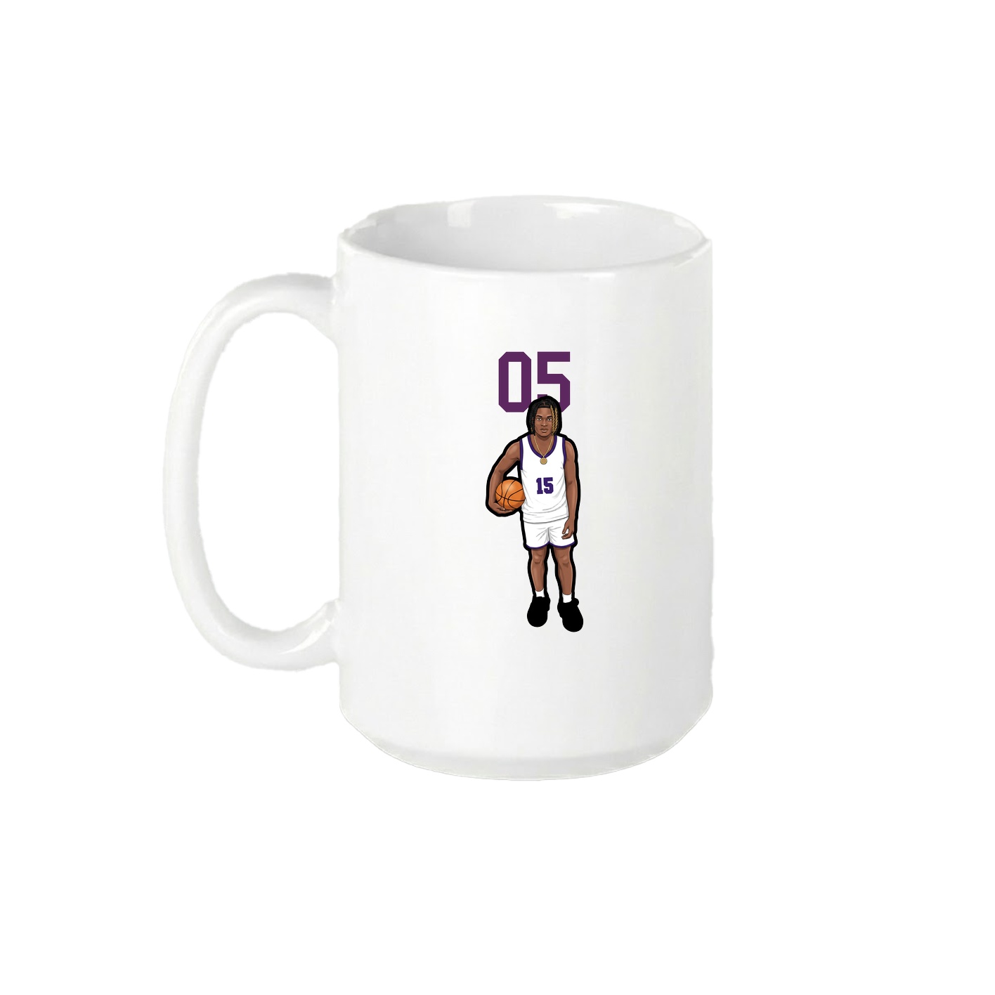 15oz Coffee Mug — Number Top in White