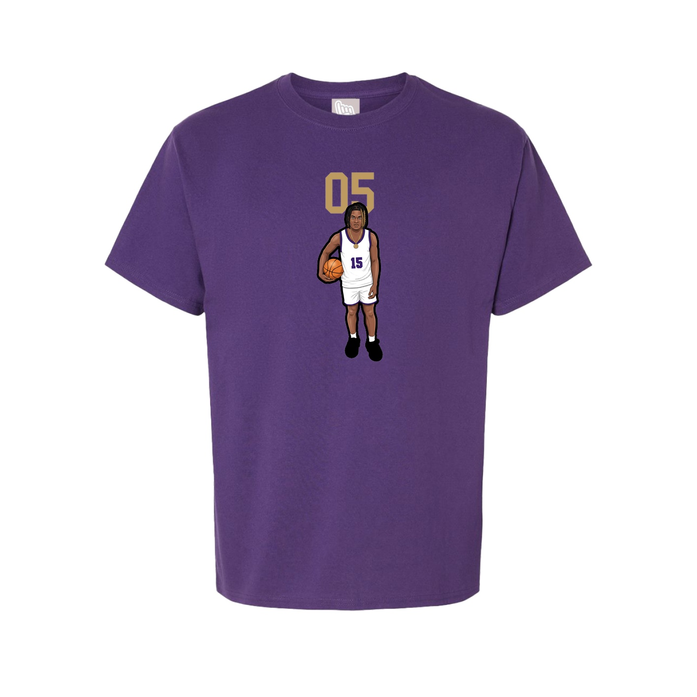 Youth Tee — Number Top in Purple