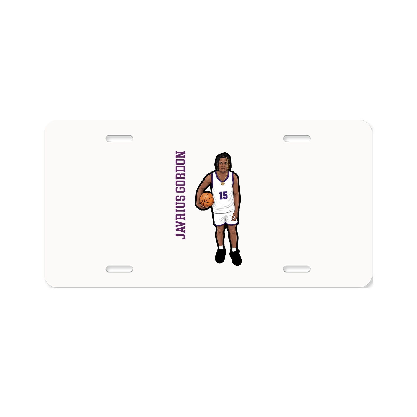 License Plate — Name Vertical in Classic