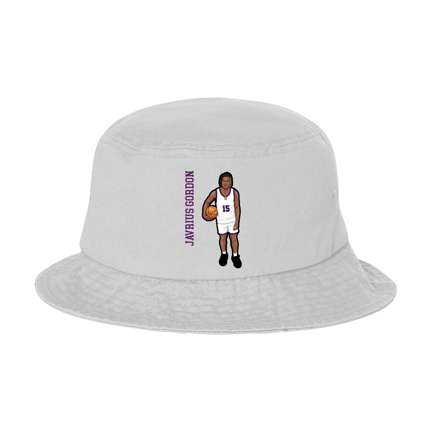 Bucket Cap — Name Vertical in White