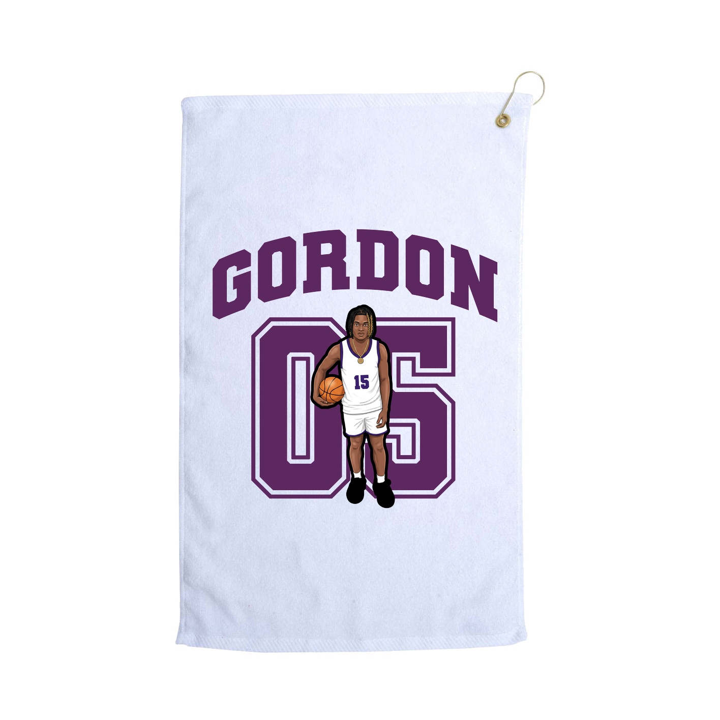 Golf Towel — Number in White