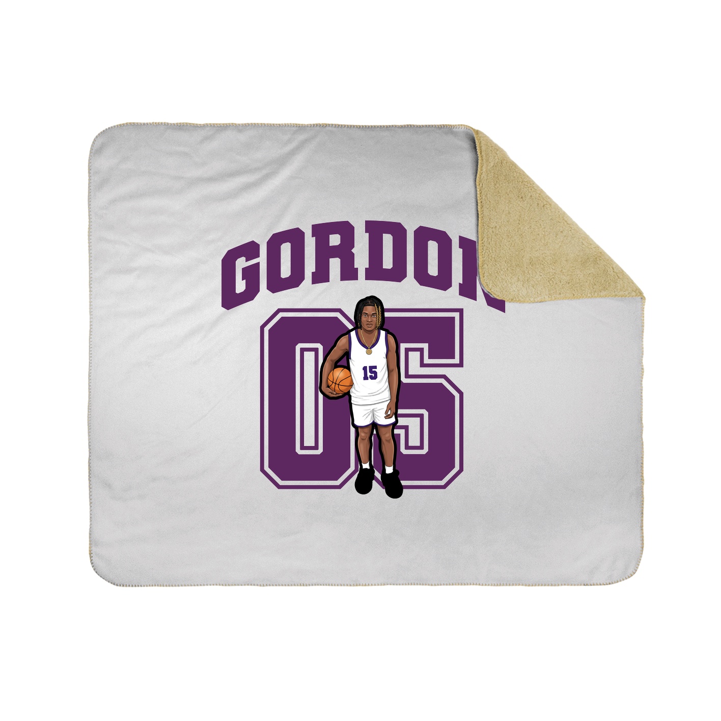 Throw Blanket — Number in White