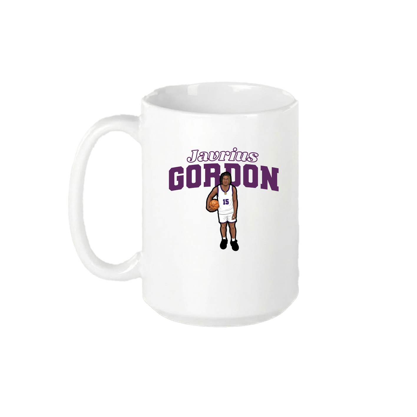 15oz Coffee Mug — Name Arch in White