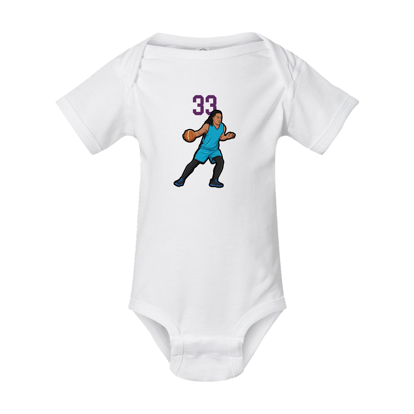 Baby Onesie — Number Top in White