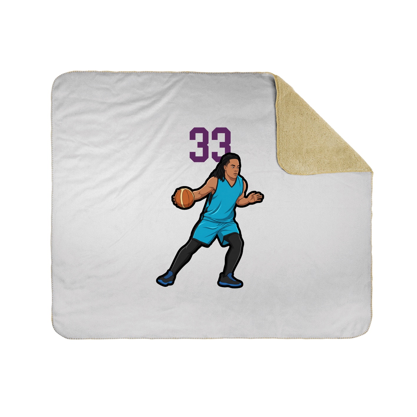 Throw Blanket — Number Top in White