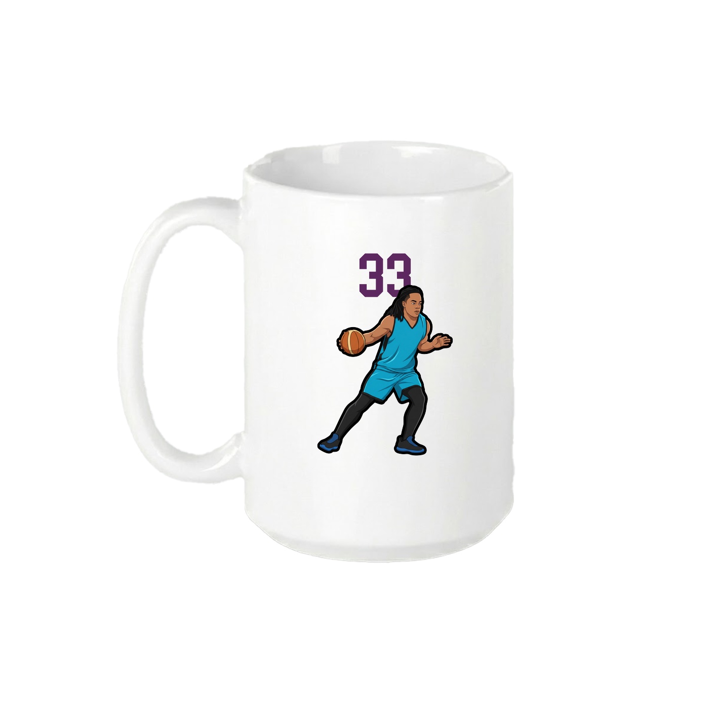 15oz Coffee Mug — Number Top in White