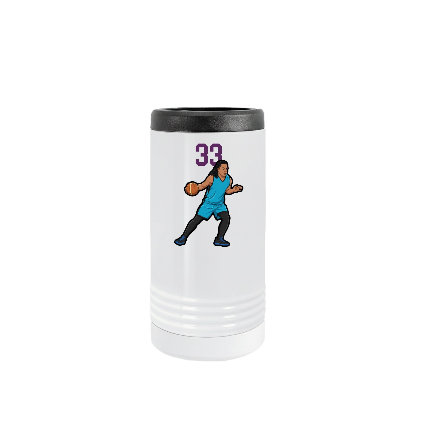 Slim Beverage Holder — Number Top in White