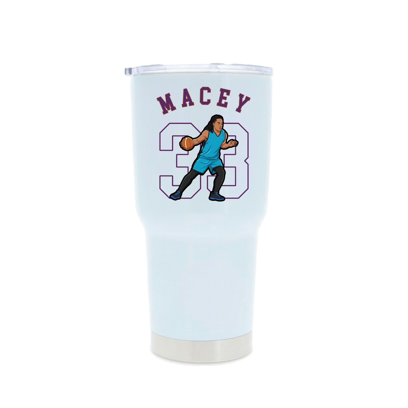 30oz Stainless Steel Tumbler — Shirsey Arch in White