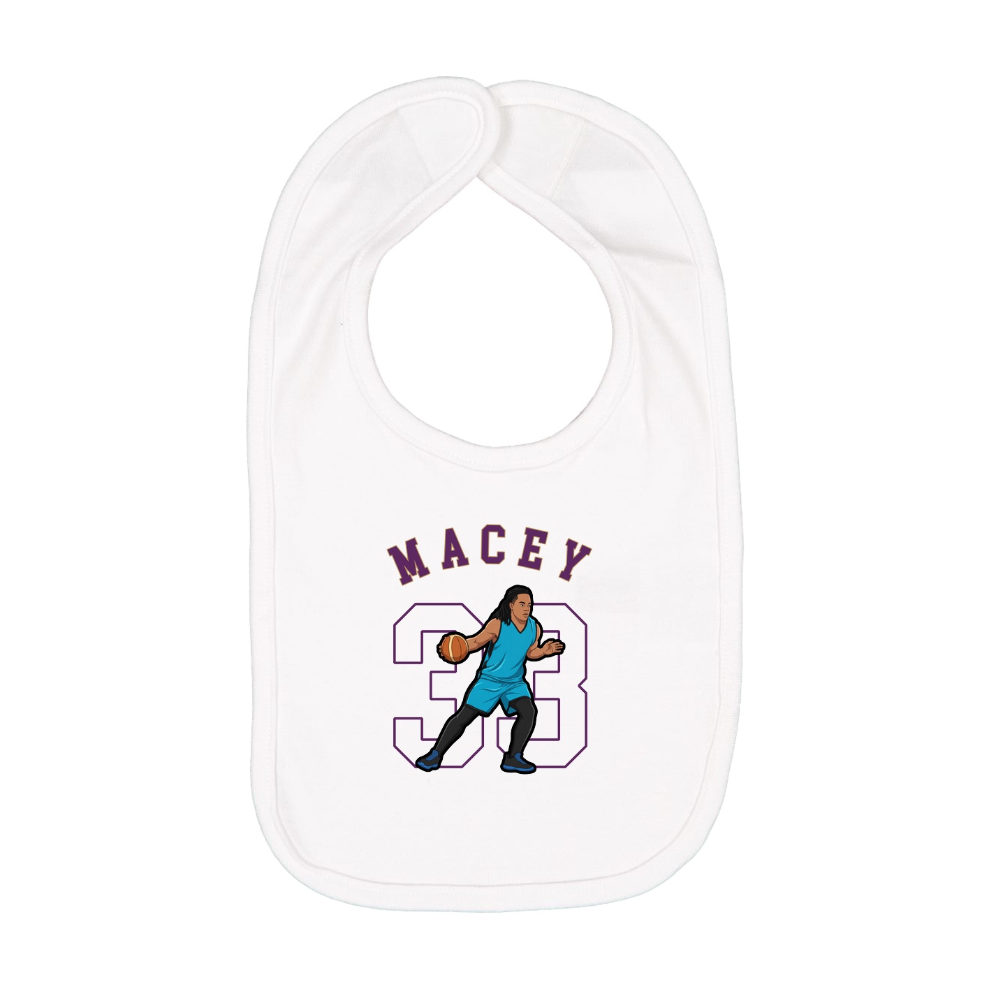 Infant Bib — Shirsey Arch in White
