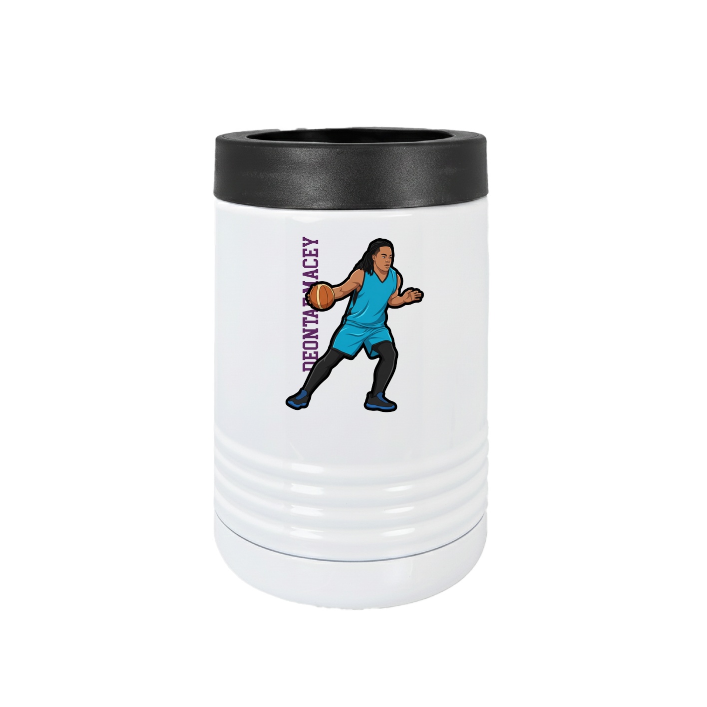 Beverage Holder — Name Vertical in White
