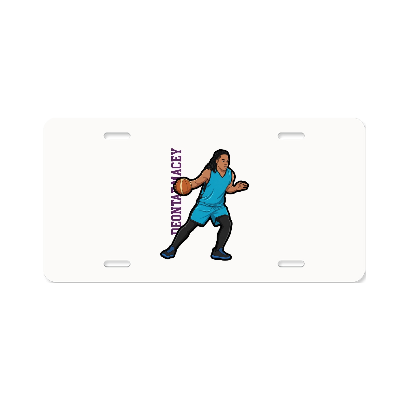 License Plate — Name Vertical in Classic