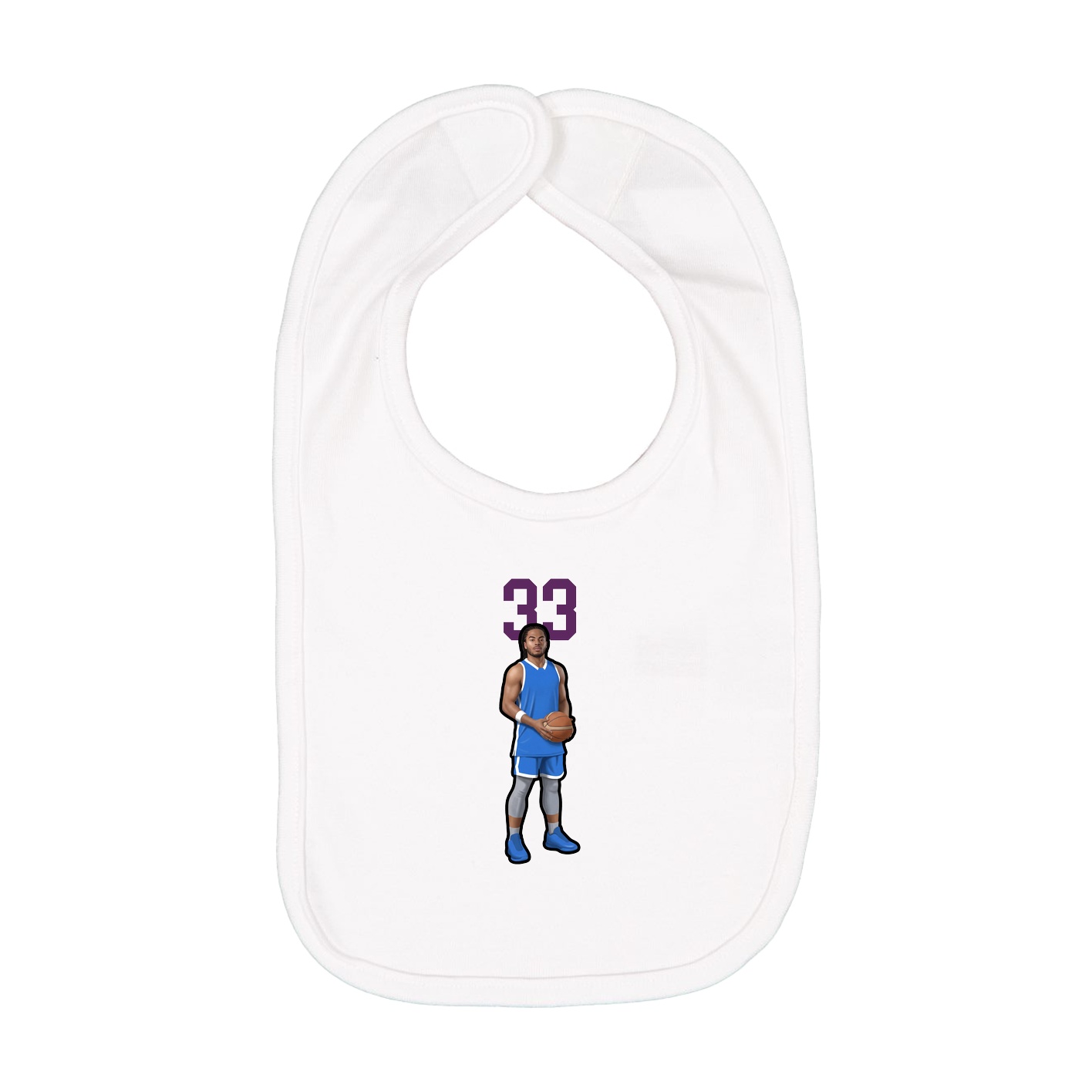 Infant Bib — Number Top in White