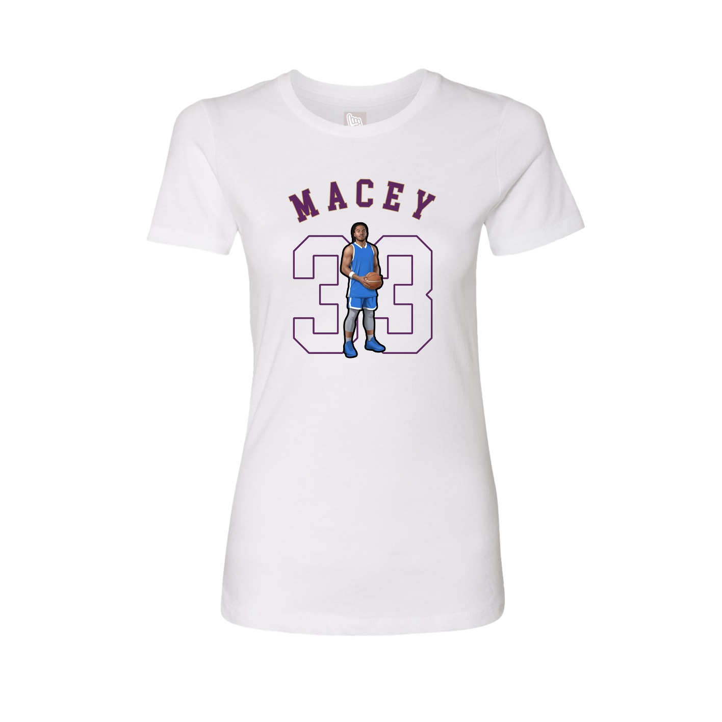 Fitted Women's Tee — Shirsey Arch in White