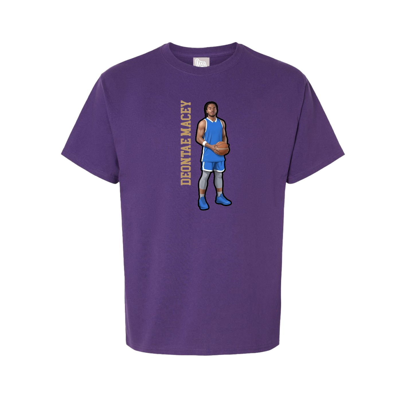 Tee — Name Vertical in Purple