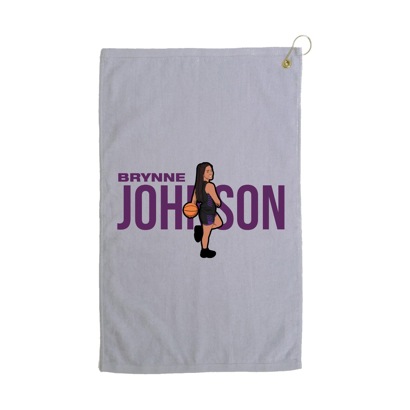 Golf Towel — Player Name in Grey