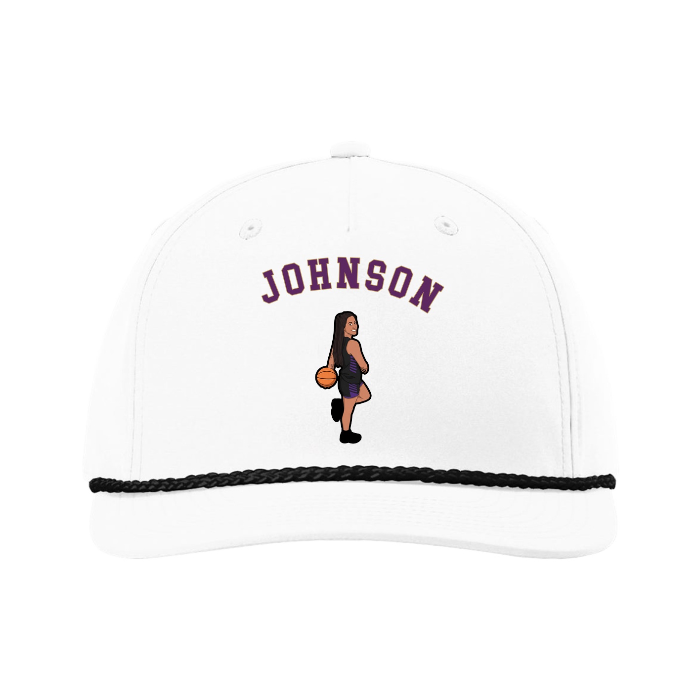 Five-Panel Classic Rope Cap — Shirsey Arch in White