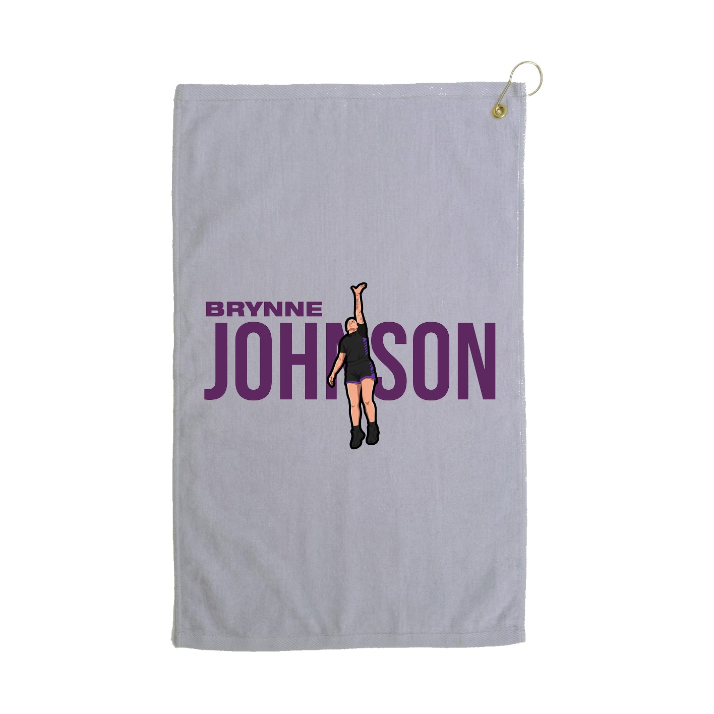 Golf Towel — Player Name in Grey
