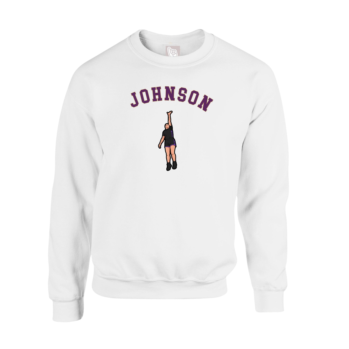 Fleece Crew — Shirsey Arch in White