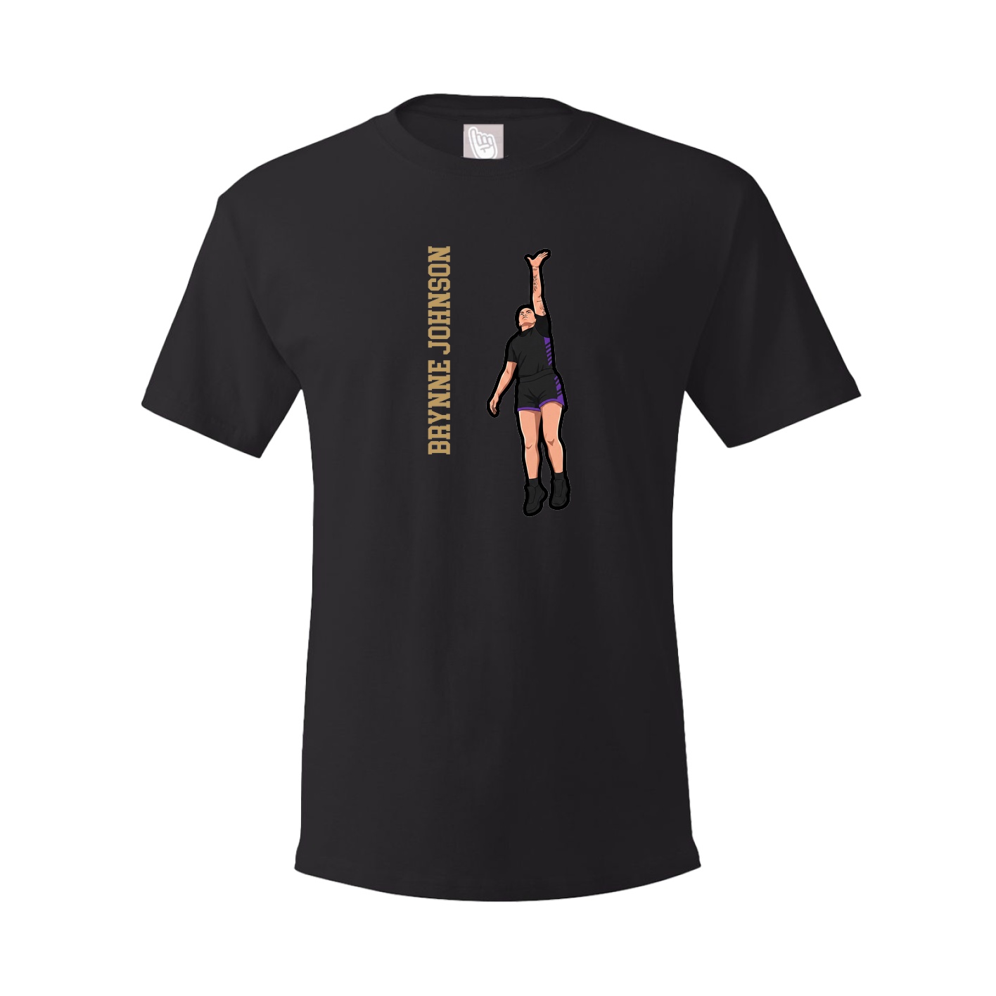 Youth Tee — Name Vertical in Black