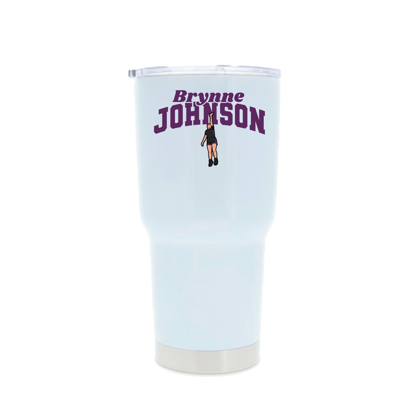 30oz Stainless Steel Tumbler — Signature Arch in White