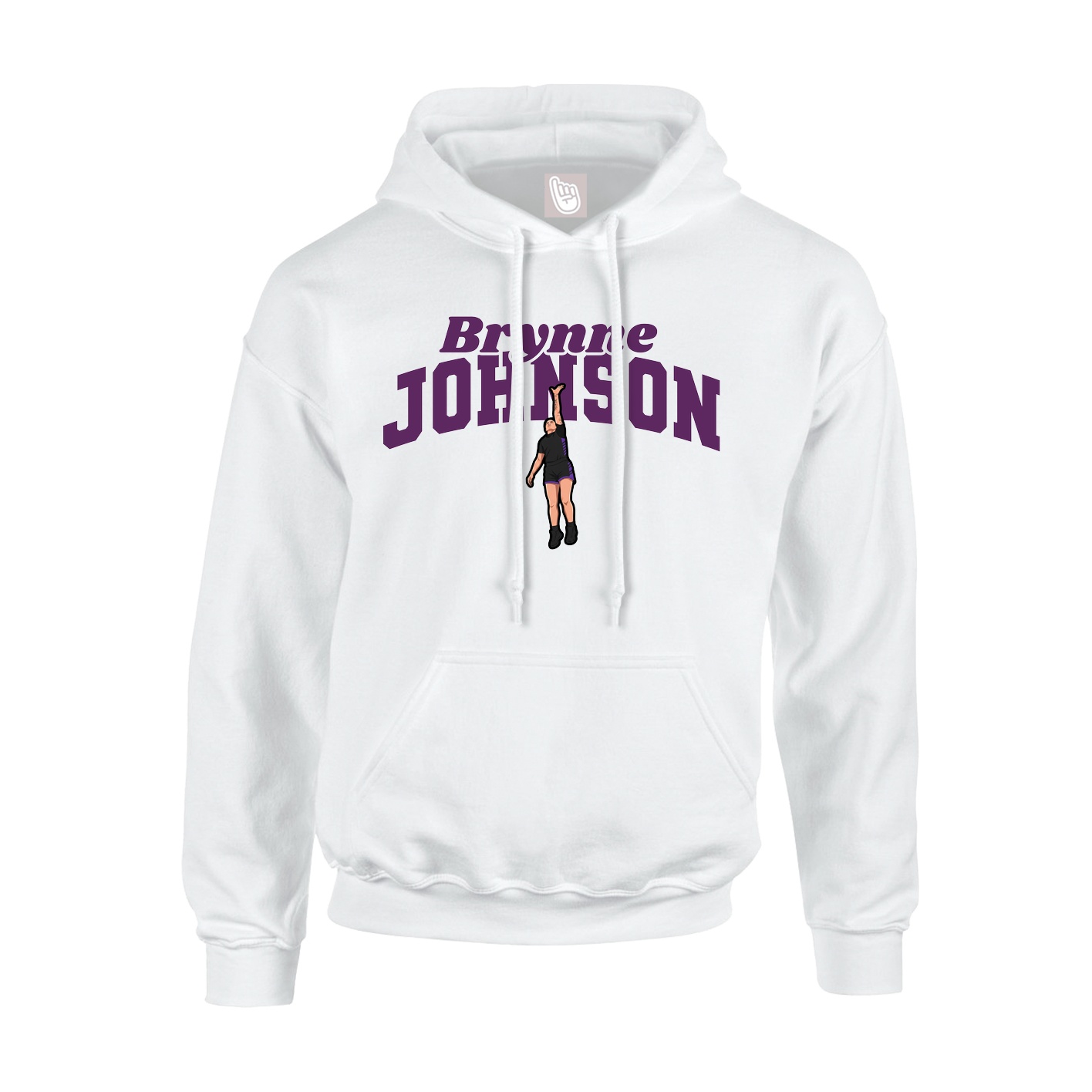 Youth Hoodie — Signature Arch in White