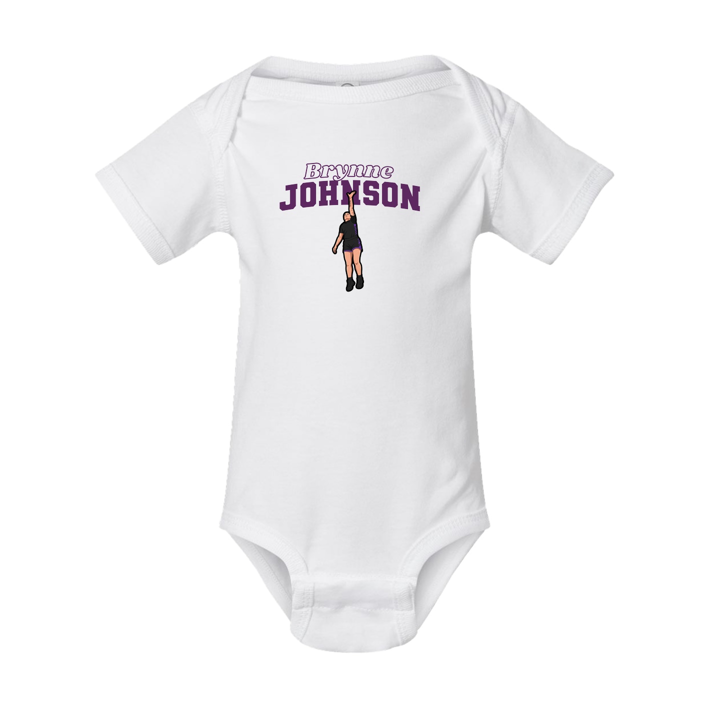 Baby Onesie — Name Arch in White