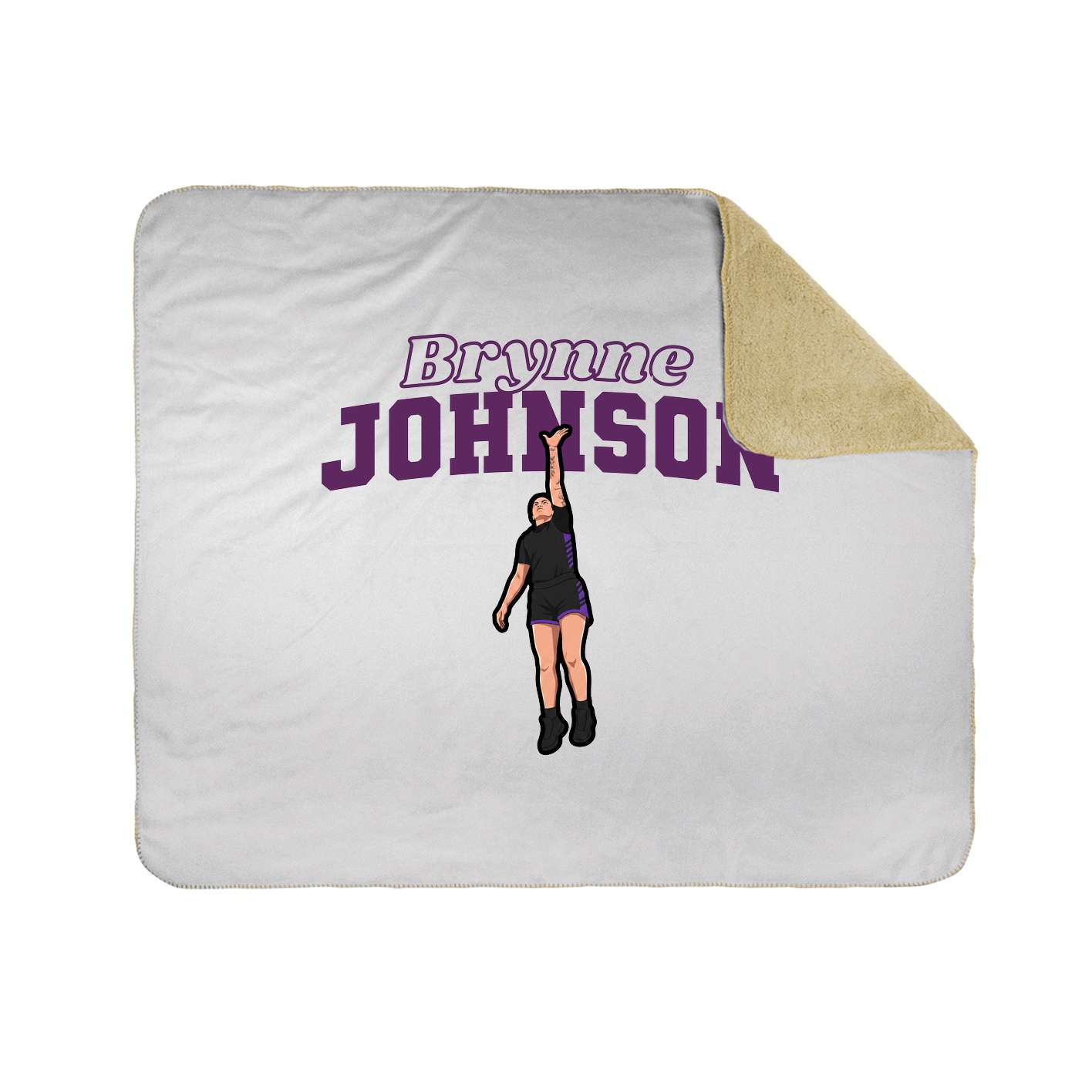 Throw Blanket — Name Arch in White