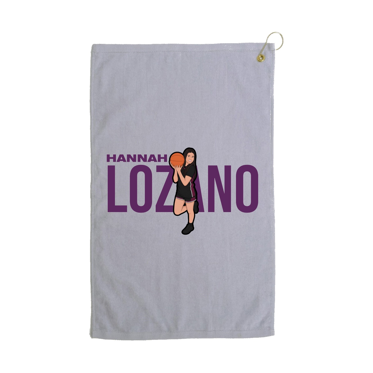 Golf Towel — Player Name in Grey