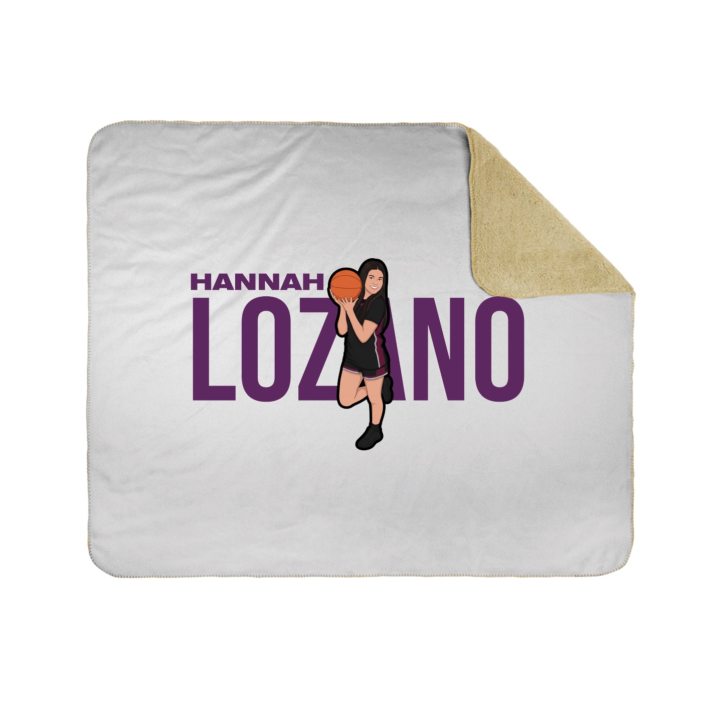 Throw Blanket — Player Name in White
