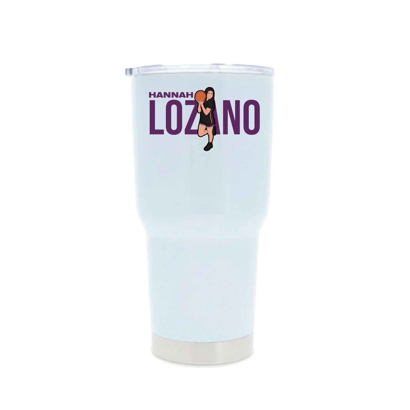 30oz Stainless Steel Tumbler — Player Name in White