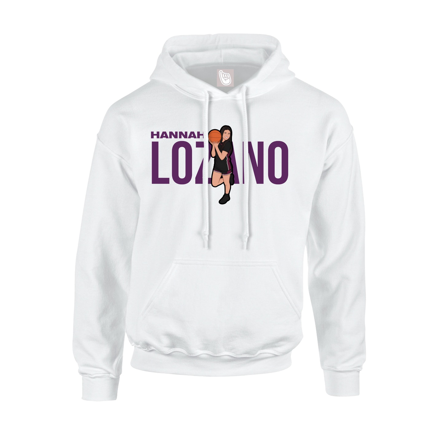 Youth Hoodie — Player Name in White
