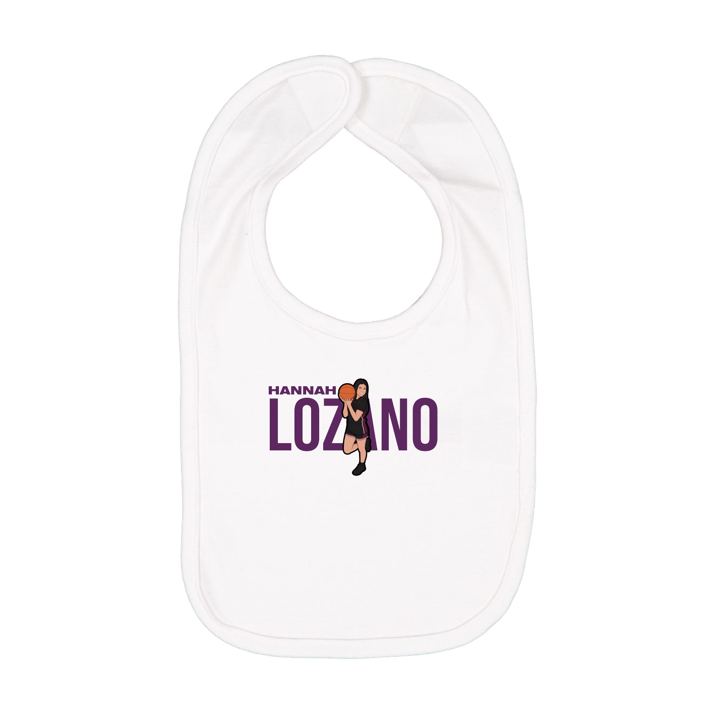 Infant Bib — Player Name in White