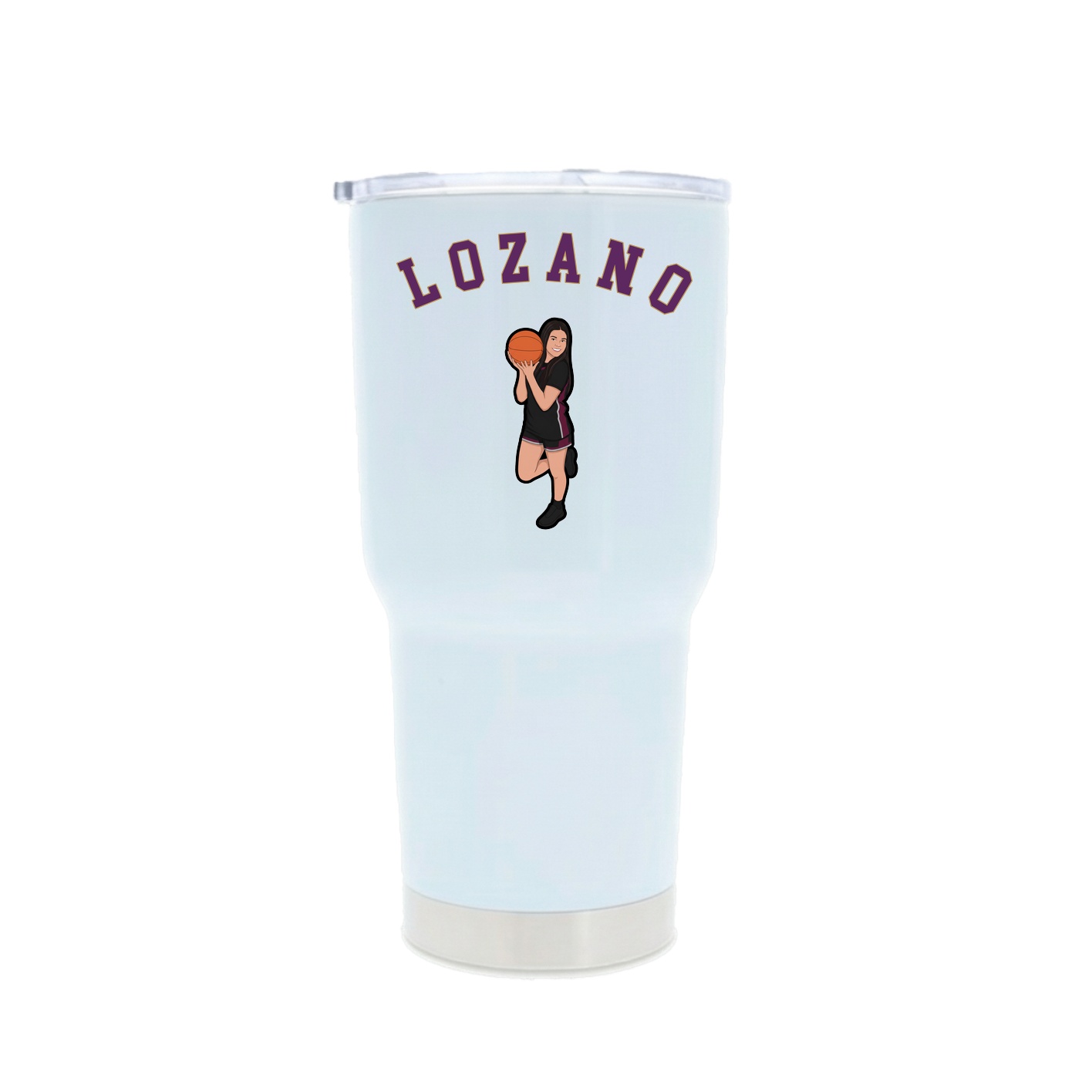 30oz Stainless Steel Tumbler — Shirsey Arch in White
