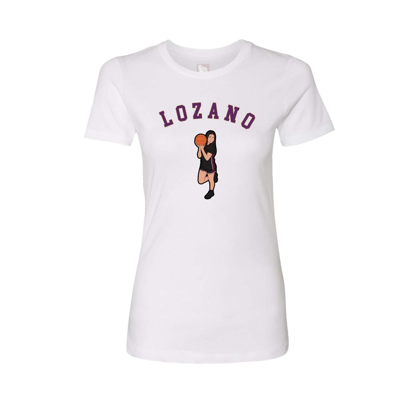 Fitted Women's Tee — Shirsey Arch in White