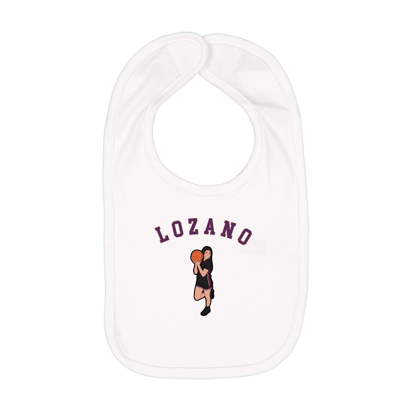 Infant Bib — Shirsey Arch in White