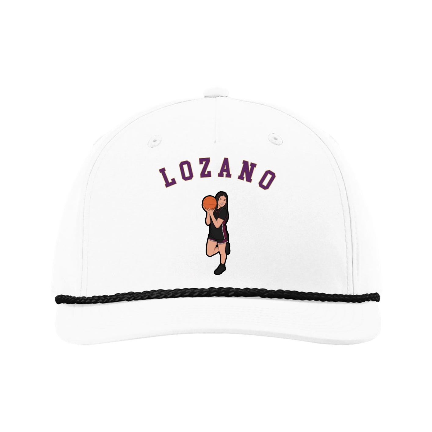 Five-Panel Classic Rope Cap — Shirsey Arch in White