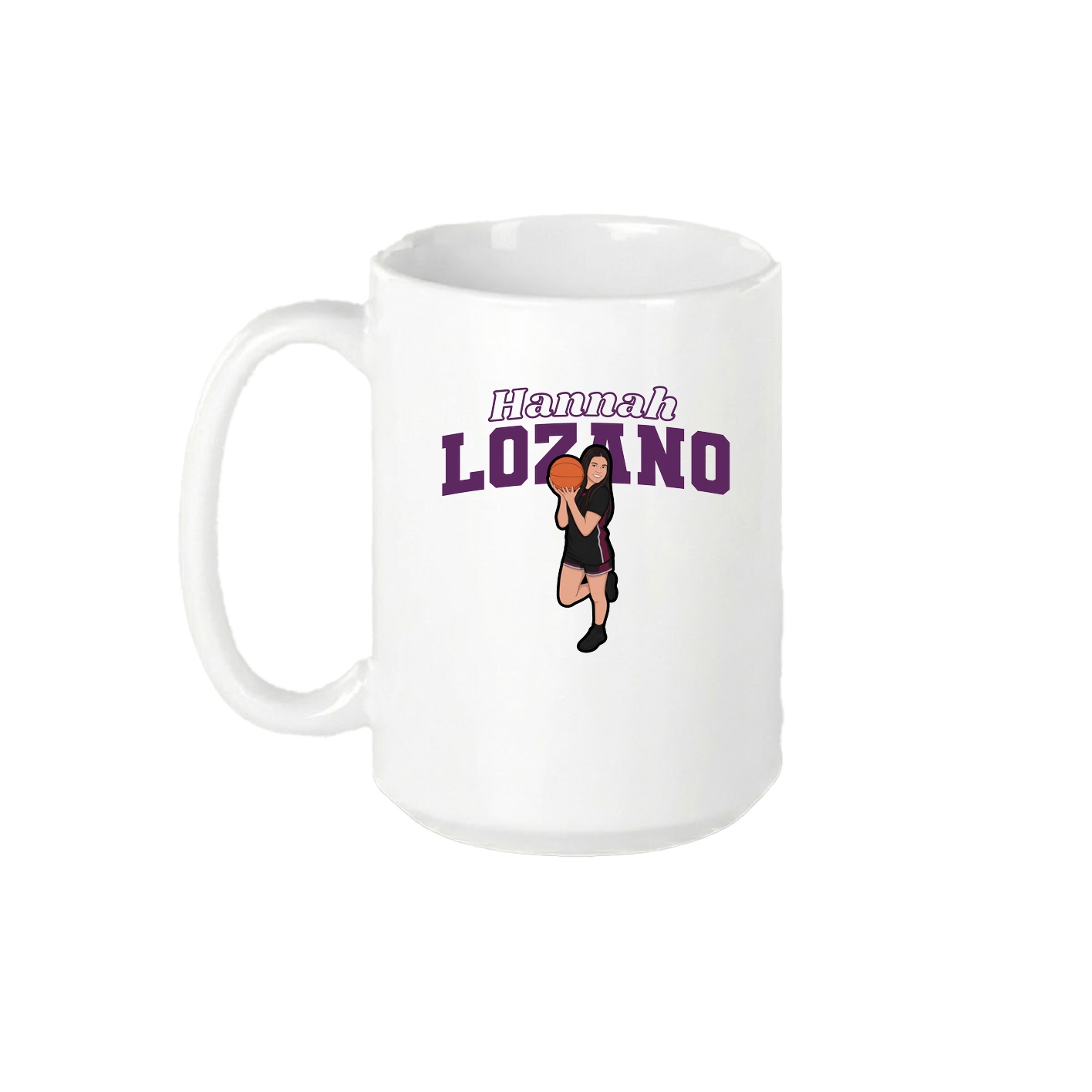15oz Coffee Mug — Name Arch in White