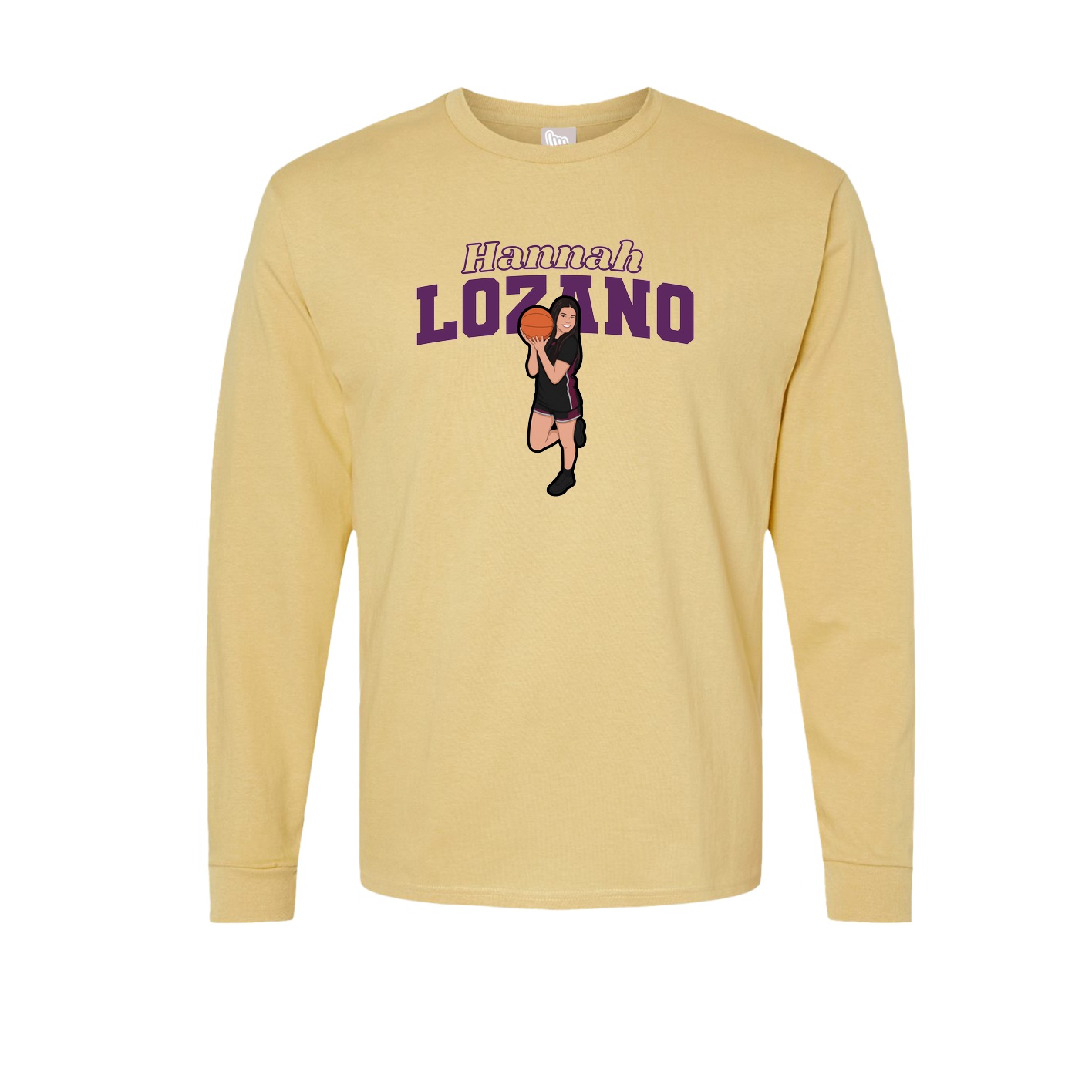 Long Sleeve Tee — Name Arch in Vegas Gold