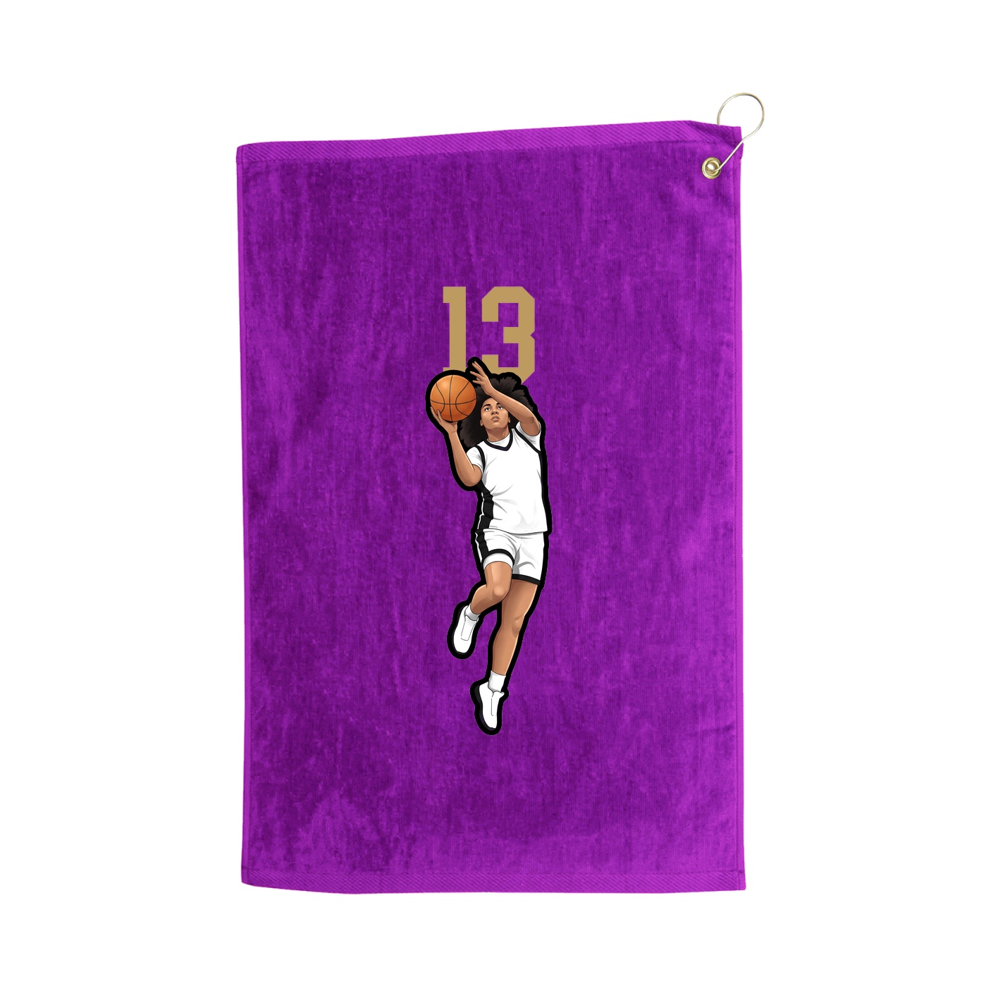 Golf Towel — Number Top in Purple